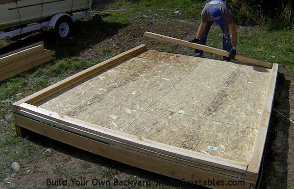 How to build shed walls setting wall plates on shed floor framing